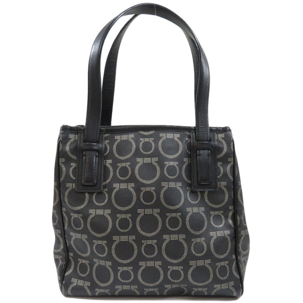 Salvatore Ferragamo Bag Gancini Leather Tote Black